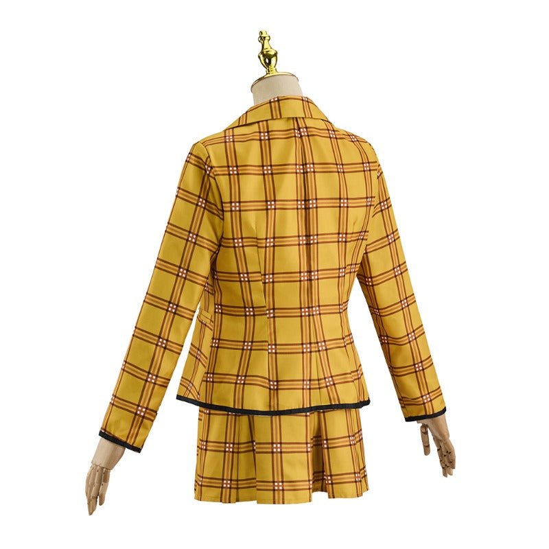 Disfraz de Cher de Clueless para Mujer - Conjunto de Chaqueta y Falda a Cuadros Amarillos de los 90 - Fantasia Cosera