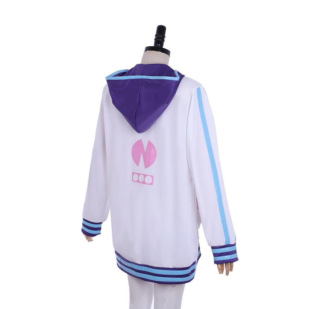 Sudadera Cosplay de Hyperdimension Neptunia | Chaqueta con Cremallera de Purple Heart | Sudadera Unisex para Cosplay - Fantasia Cosera