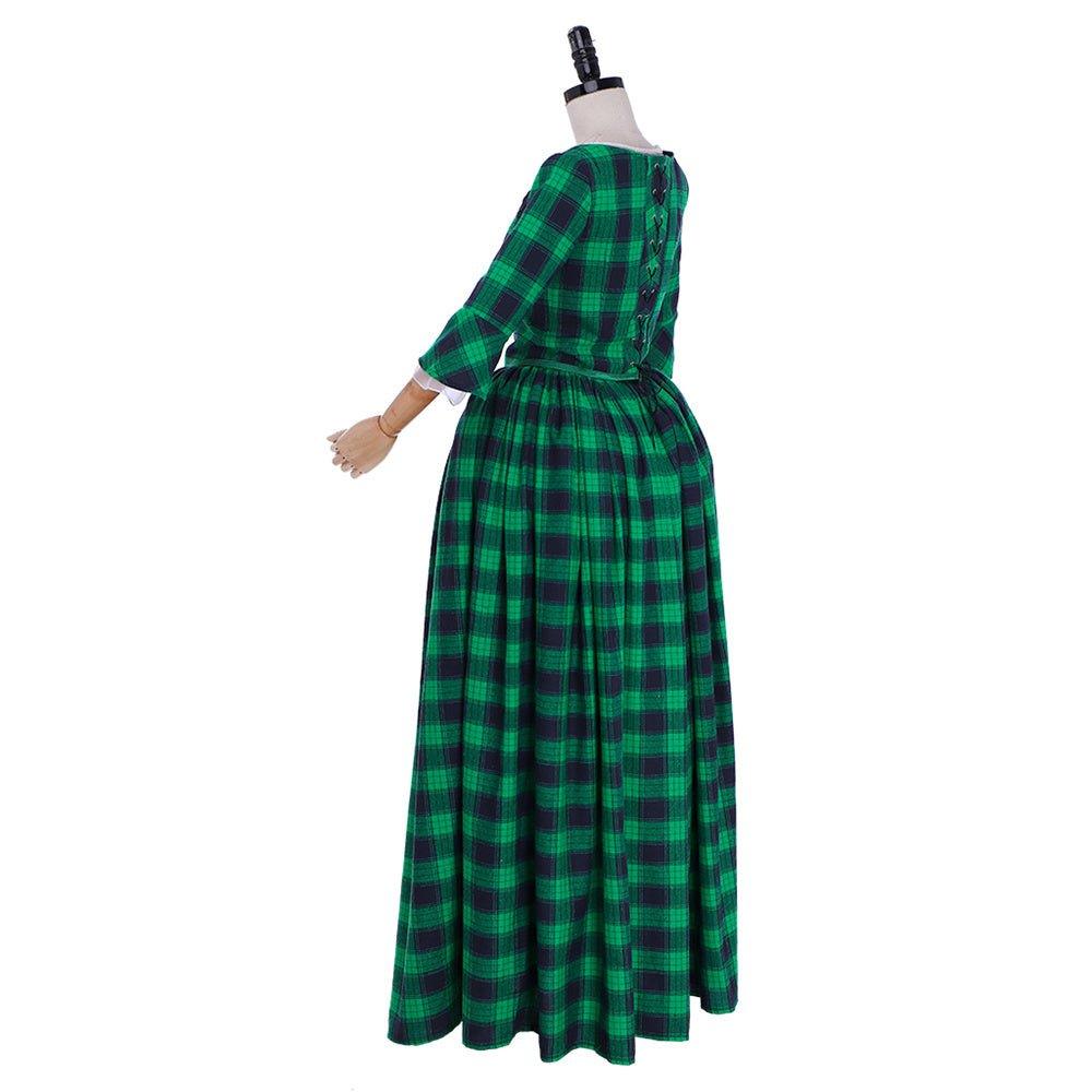 Vestido Rococó de Marie Antoinette del Siglo XVIII - Verde y Negro con Encaje - Fantasia Cosera