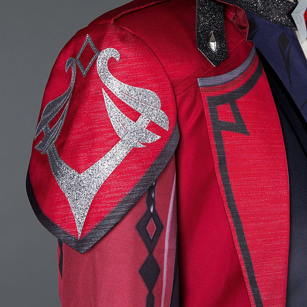 Sumérgete en la Noche con el Traje de Cosplay Diluc Atardecer Carmesí - Genshin Impact - Fantasia Cosera