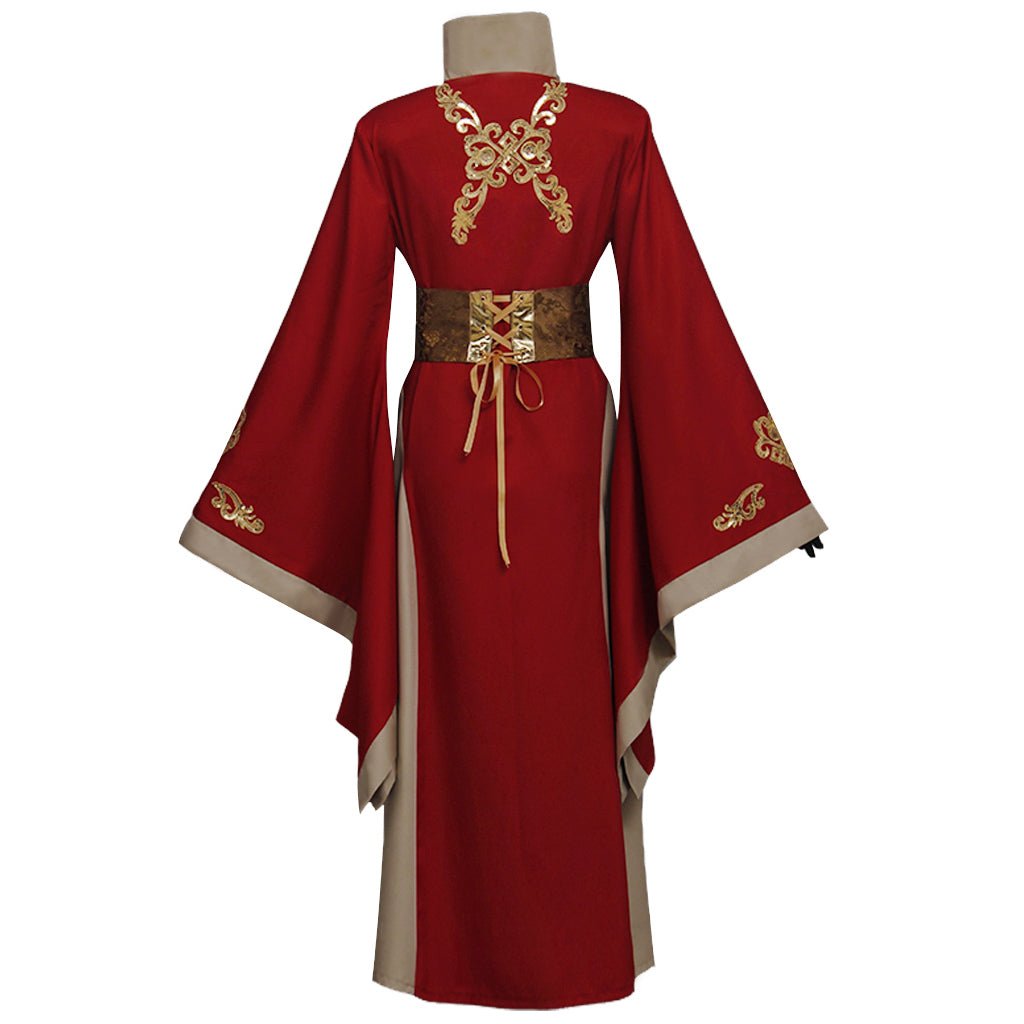 Vestido de Cosplay de la Reina Cersei Lannister de Juego de Tronos - Rojo para Mujer - Fantasia Cosera