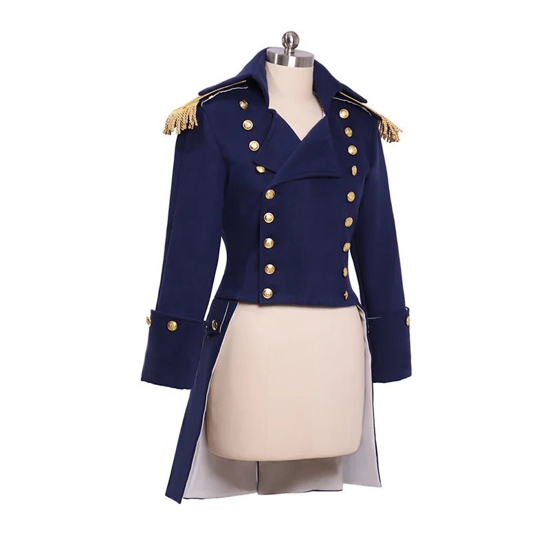 Chaqueta Militar de George Washington del Siglo XVIII - Americana Colonial Real | Fantasía Cosera Serie Medieval - Fantasia Cosera