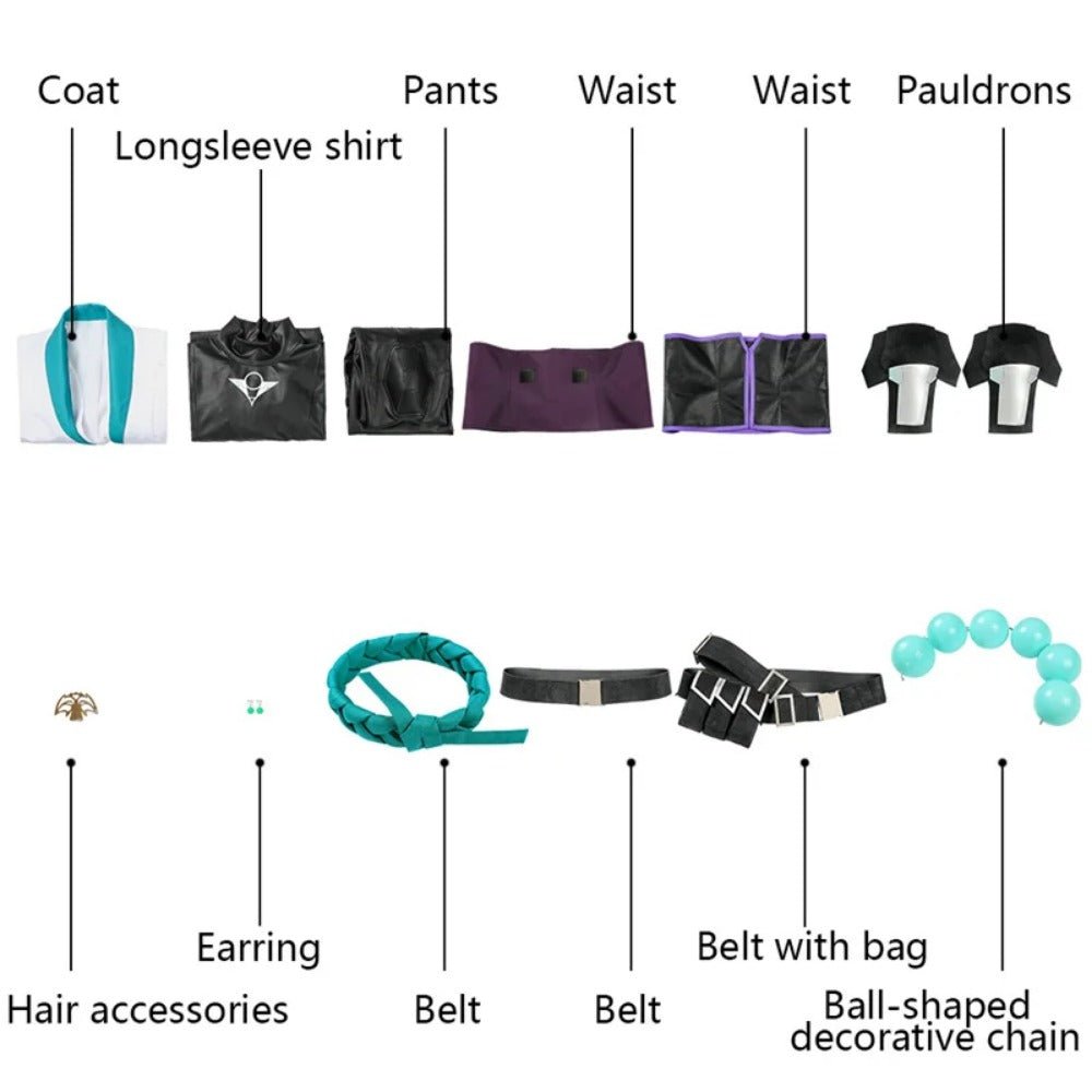 Traje de Cosplay de Sage de Valorant para Mujer - Disfraz de Fiesta de Halloween y Carnaval - Fantasia Cosera