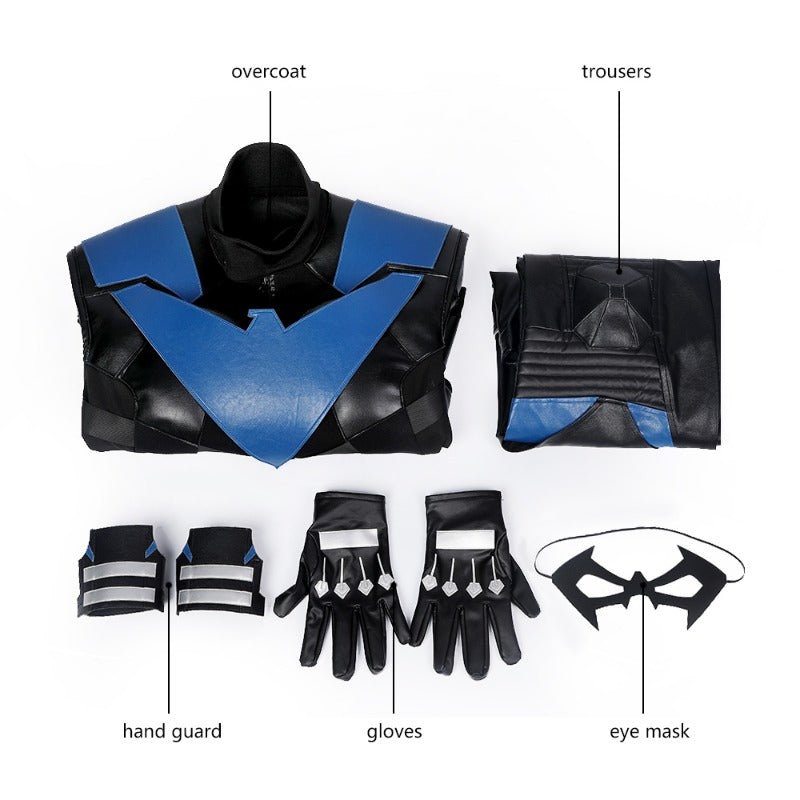 Traje de Cosplay de Nightwing Gotham Knights Conjunto Completo con Zapatos para Halloween y Fiestas - Fantasia Cosera