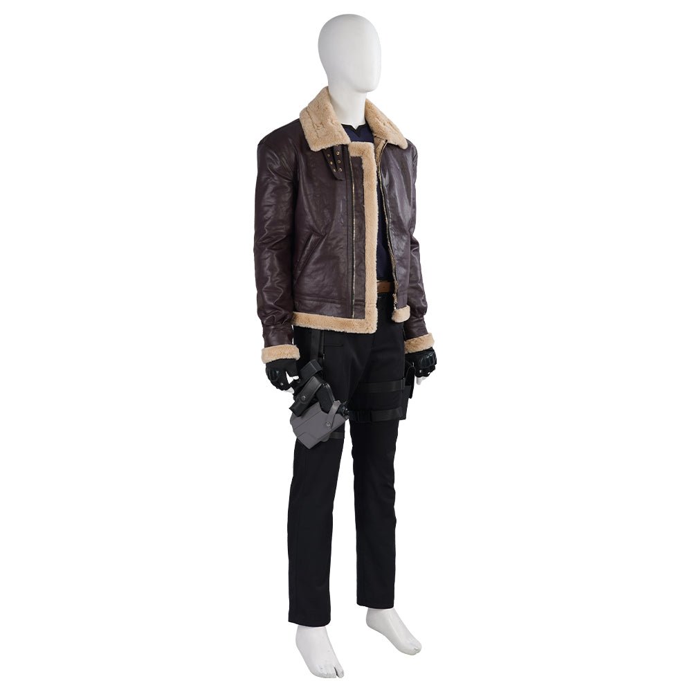 Traje de Cosplay de Leon de Resident Evil 4 - Conjunto Completo para Hombres en Halloween y Eventos de Juegos - Fantasia Cosera