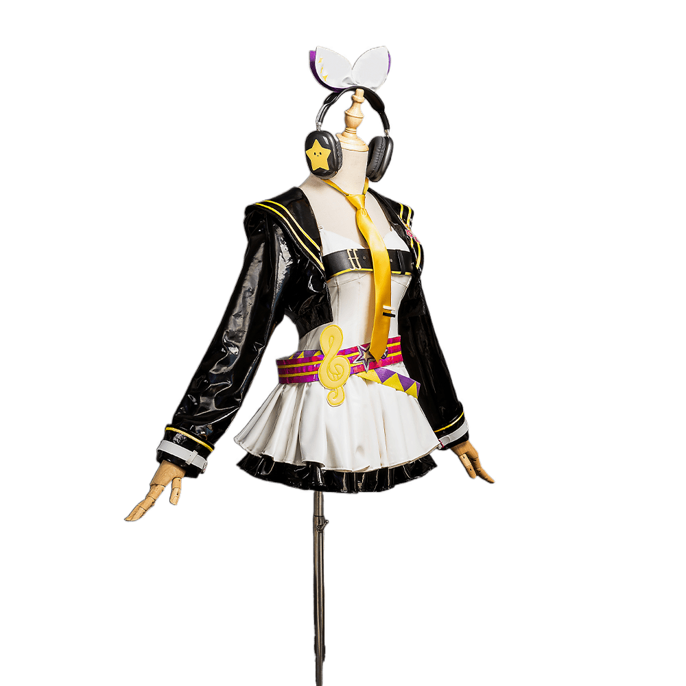 Trajes de Cosplay de Len y Rin de Muse Dash | Outfits de Escenario de Project Mirai Sekai | Conjunto Completo para Halloween - Fantasia Cosera