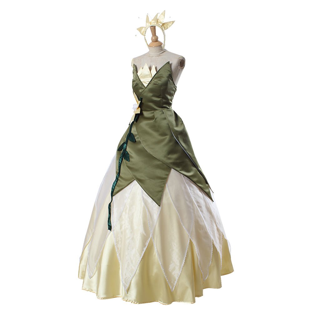 Vestido de Cosplay de Princesa Tiana para Adulto | Traje de Cosplay de la Serie Disney - Fantasia Cosera