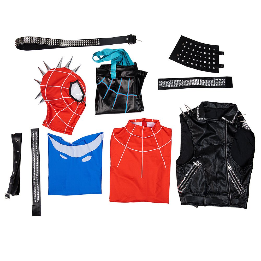 Traje de Spider-Punk Hobart Brown | Cosplay de Spider-Man: A Través del Spider-Verso - Fantasia Cosera