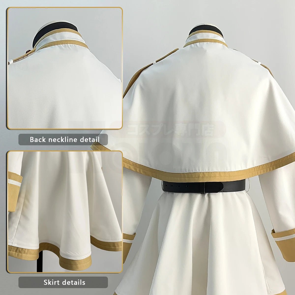 Disfraz de Frieren de Beyond Journey's End: Capa, Vestido, Peluca Gris Coleta con Rosa, Ideal para Eventos de Navidad - Fantasia Cosera