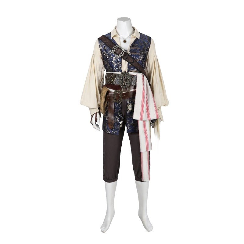 Traje de Cosplay de Captain Jack Sparrow - Disfraz de Pirata de Alta Calidad para Adultos en Halloween - Fantasia Cosera