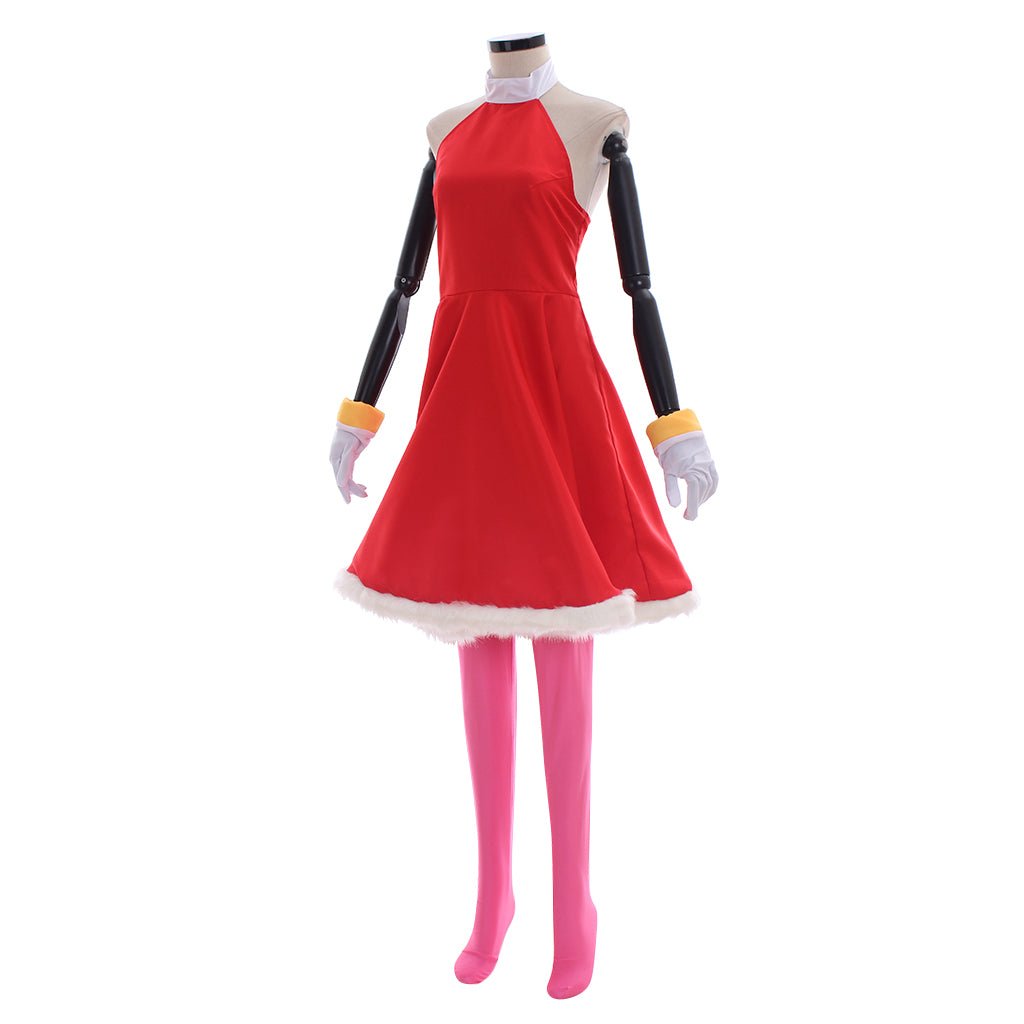 Traje de Cosplay de Amy Rose - Vestido Rojo Rosy The Rascal para Mujer | Serie de Cosplay de Juegos - Fantasia Cosera