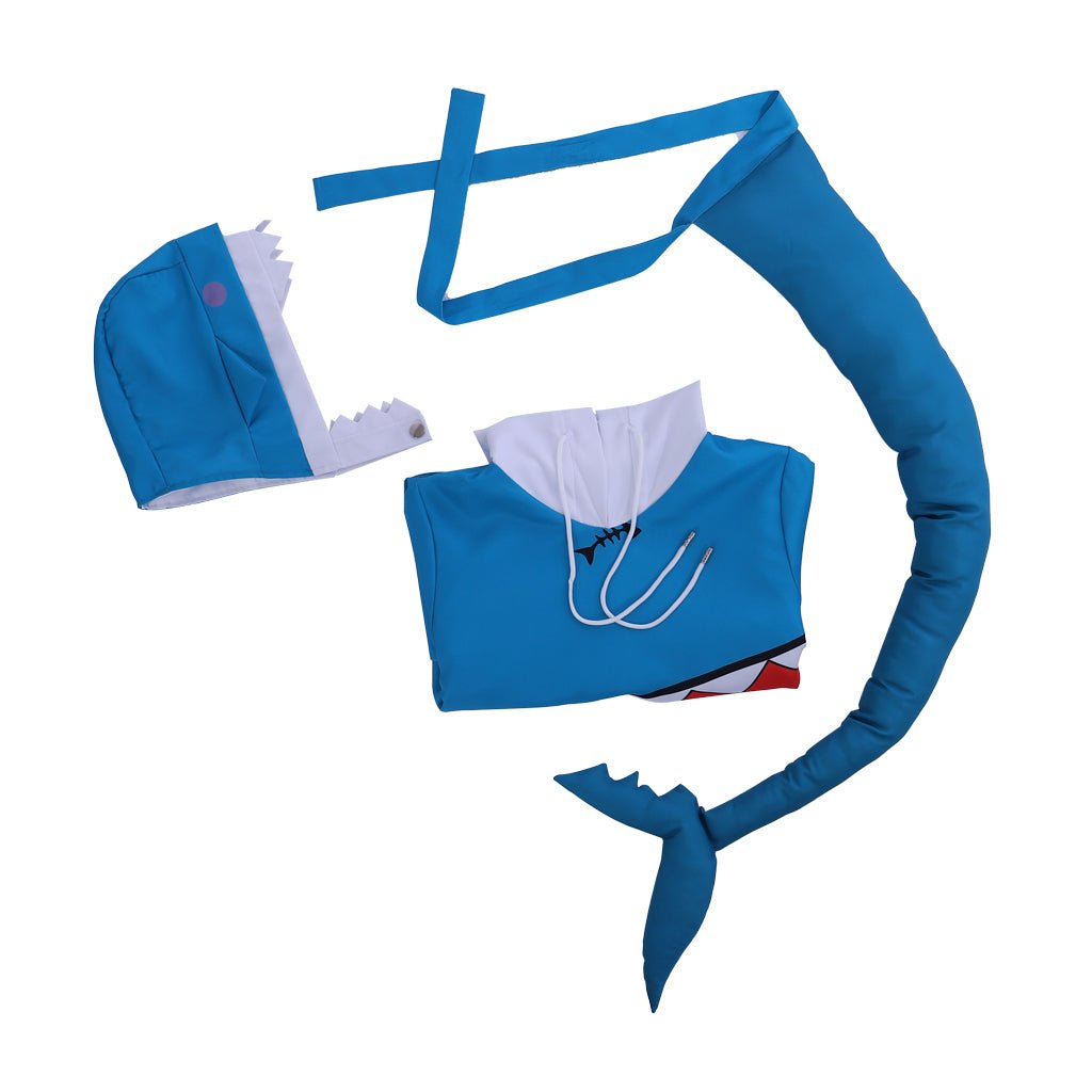 Traje de Cosplay de Chaqueta de Tiburón de Gawr Gura de Hololive VTuber - Fantasia Cosera