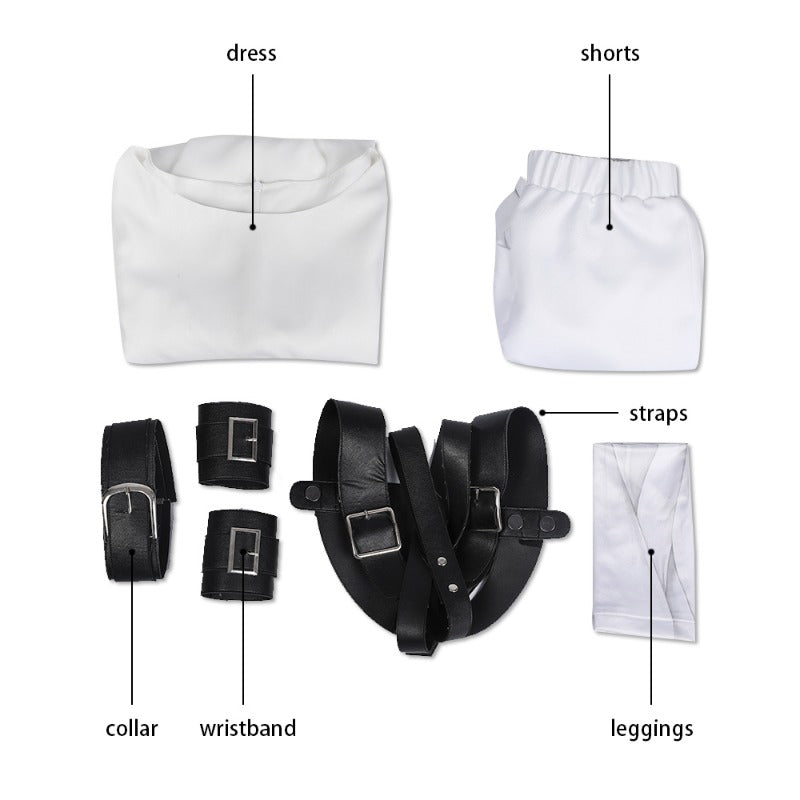 Traje de Cosplay de NieR Reincarnation Chica Blanca para Halloween y Eventos C00435 - Fantasia Cosera