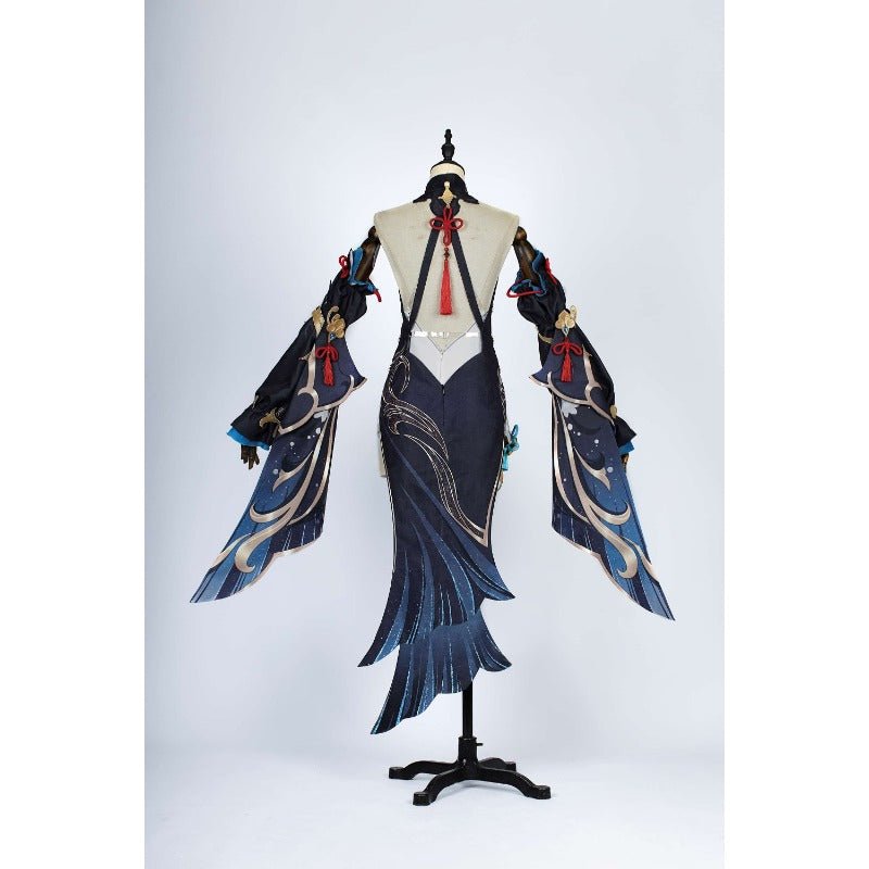 Traje de Cosplay Ganyu Cheongsam de Genshin Impact - Outfit del Festival del Farol de Shen He - Fantasia Cosera