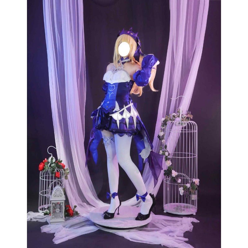 Genshin Impact Fischl Cosplay: Uniforme Ein Immernachtstraum Vestido Sexy - Fantasia Cosera