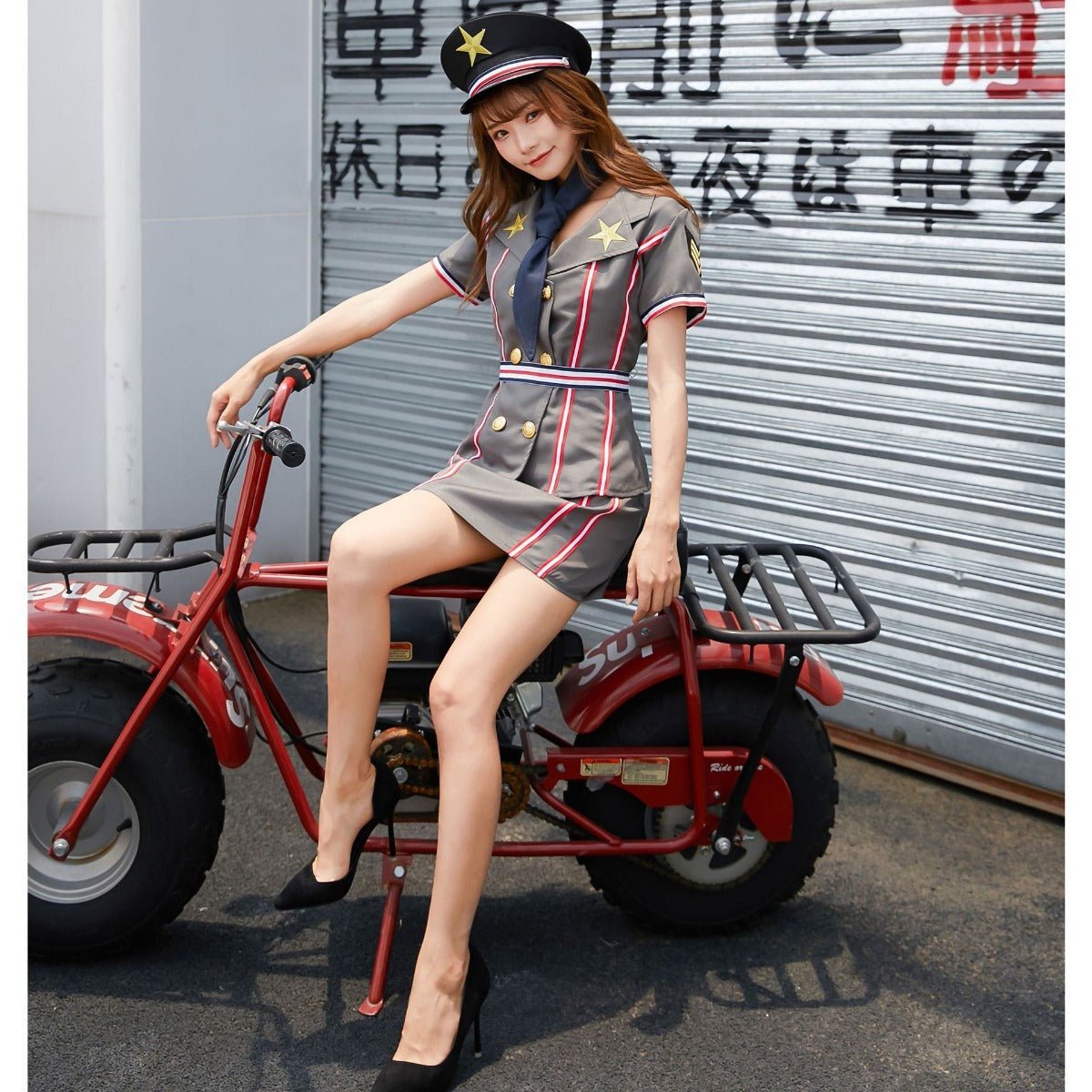 Traje de Cosplay de Piloto y Policía para Mujer - Uniforme de Roleplay Inspirado en Anime - Fantasia Cosera