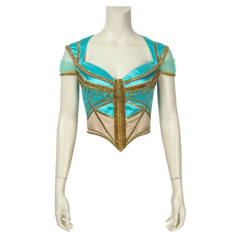 Disfraz de Princesa Jasmine - Vestido de Pavo Real Inspirado en Aladdin para Adultos - Fantasia Cosera