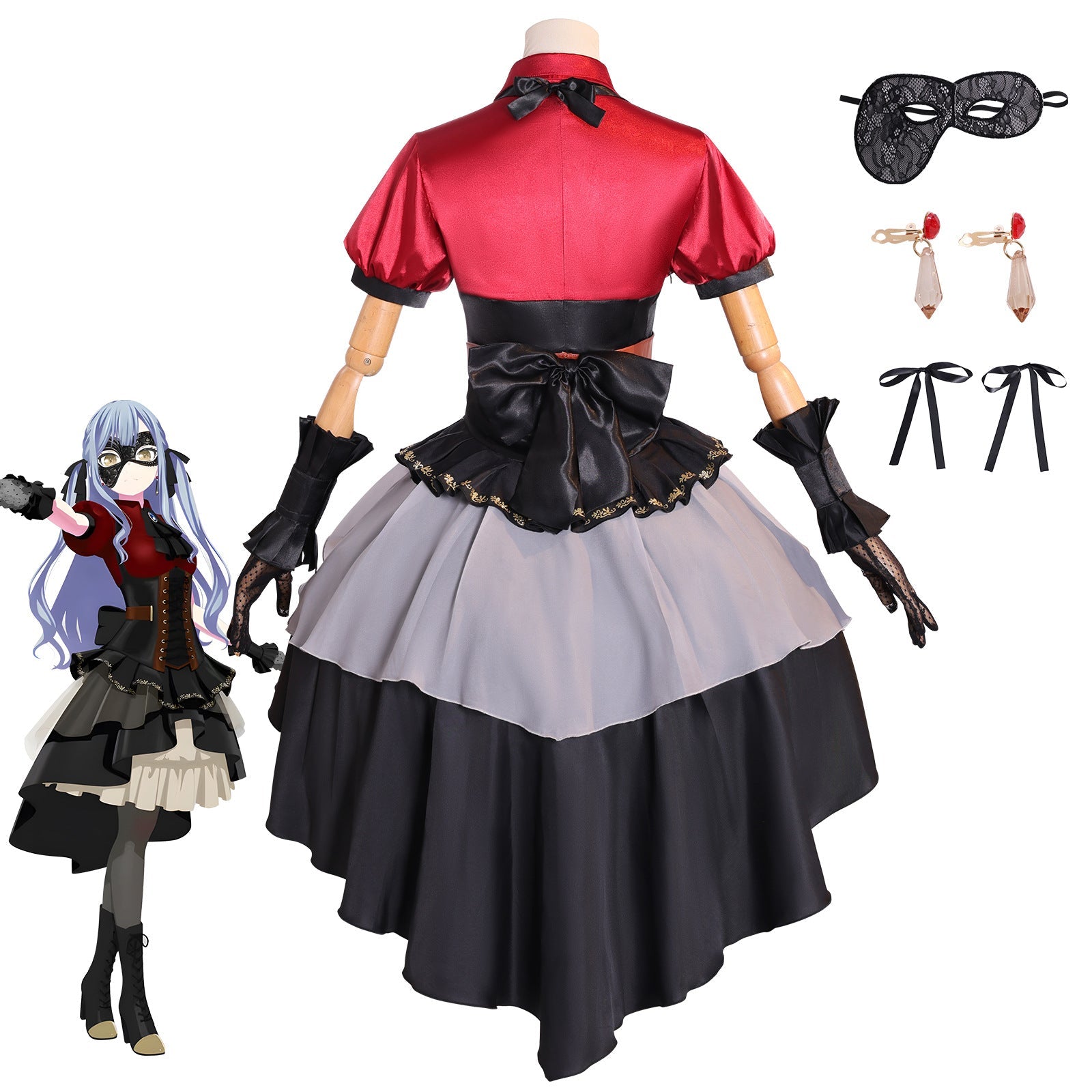 Traje de Cosplay de Sakiko Toyokawa de BanG Dream! Ave Mujica - Fantasia Cosera