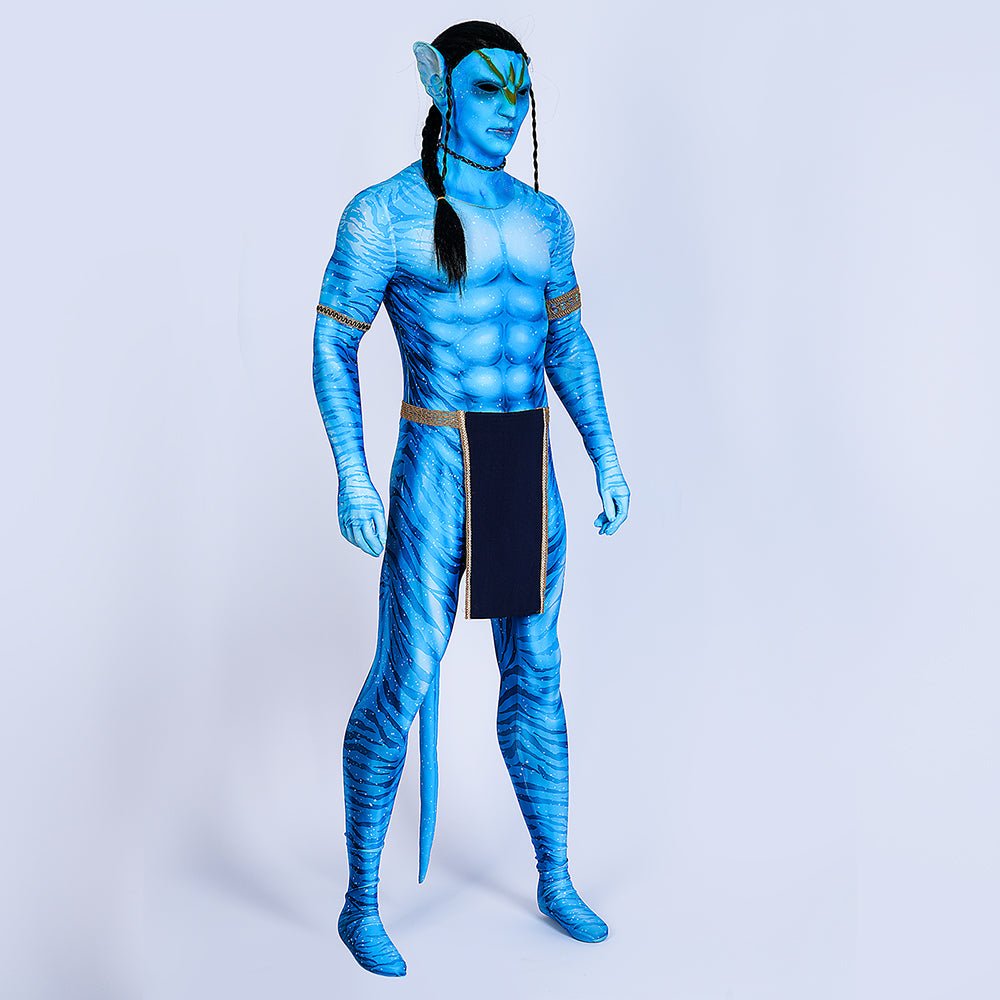 Traje de Cosplay de Jake Sully - Avatar: El Sentido del Agua Outfit de Guerrero Masculino para Halloween y Eventos - Fantasia Cosera
