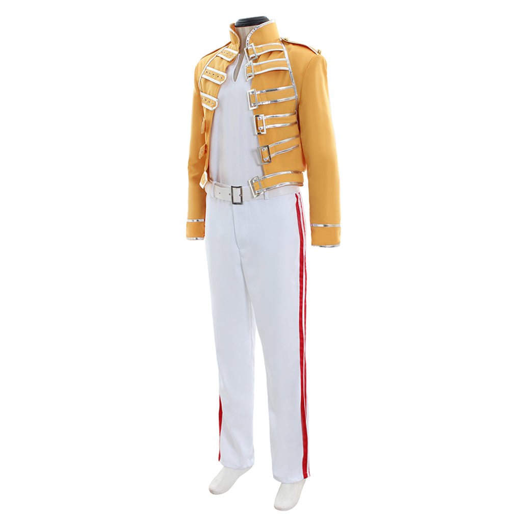 Traje de Freddy Cosplay | Chaqueta Amarilla Icónica, Abrigo Blanco y Pantalón para Halloween y Carnaval - Fantasia Cosera