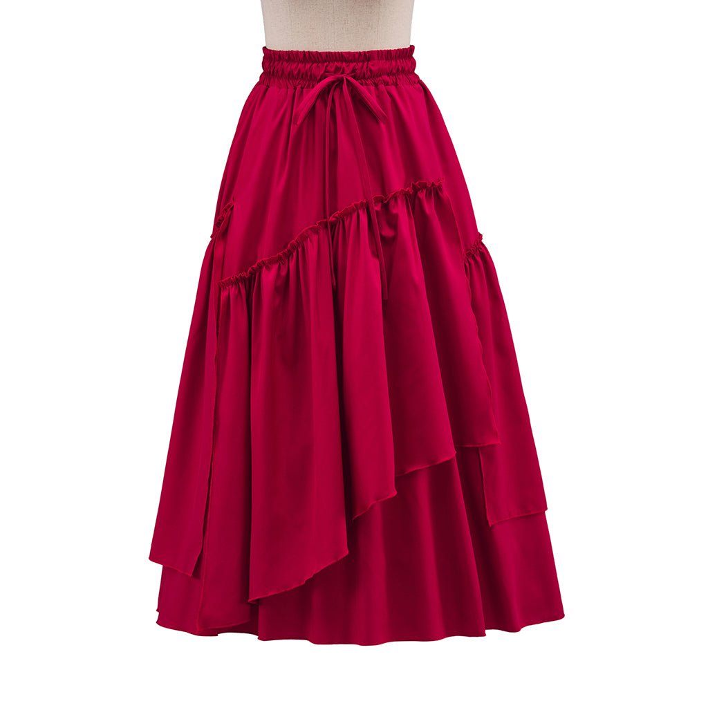 Falda de Pana Retro para Mujer – Falda Plisada de Cuadros Medieval para Cosplay - Fantasia Cosera