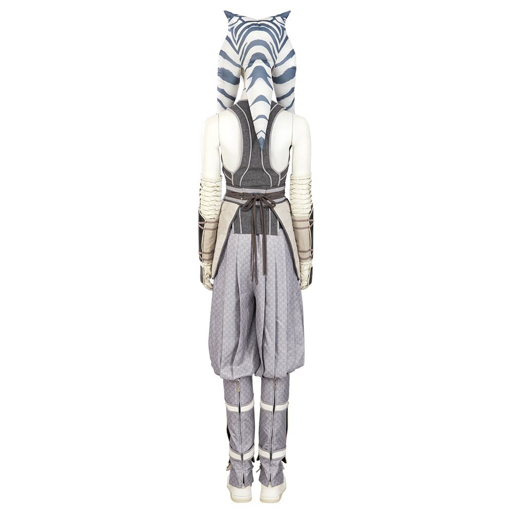 Traje de Cosplay de Ahsoka Tano Blanco de Star Wars: Ahsoka - Fantasia Cosera