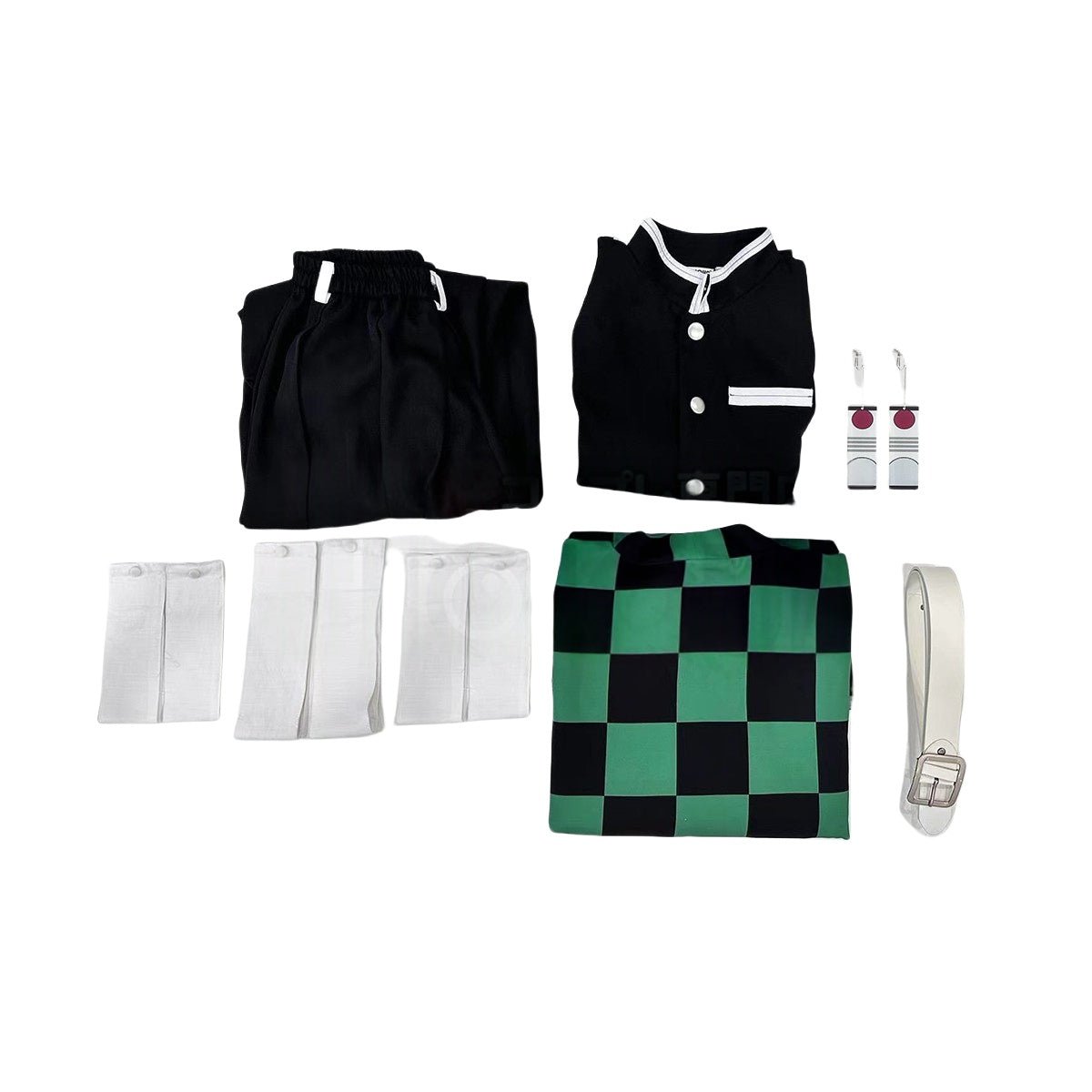 Traje de Cosplay de Kamado Tanjiro - Demon Slayer Anime - Fantasia Cosera