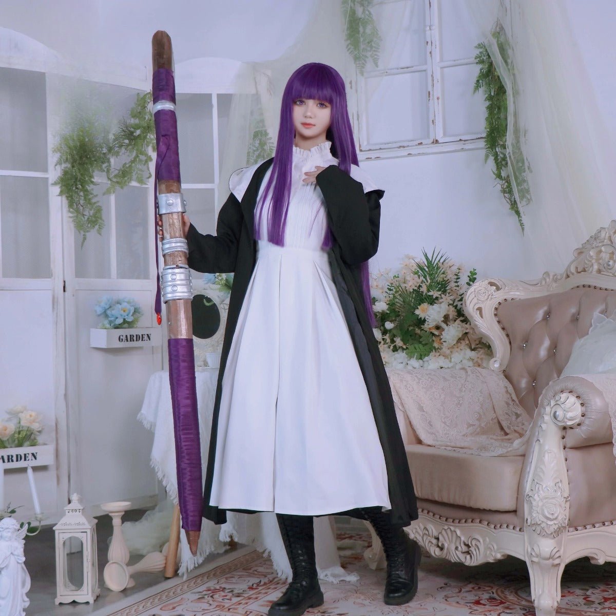 Disfraz de Fern de Frieren: Beyond Journey's End - Peluca, Capa, Vestido - Regalo Perfecto para Navidad y Año Nuevo - Fantasia Cosera