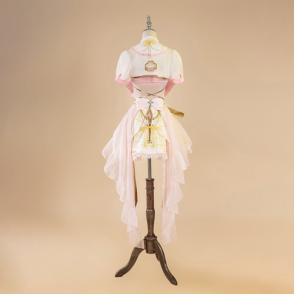 Traje de Cosplay VTuber Ace Taffy - Conjunto de Vestido Rosa para Fans de Ídolos Virtuales - Fantasia Cosera