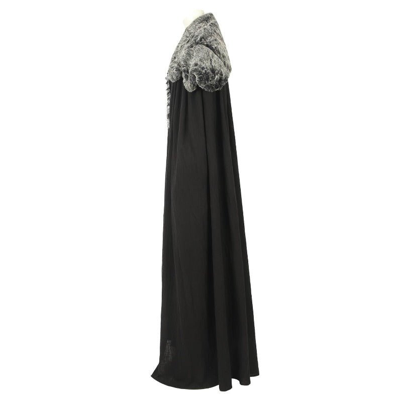 Traje de Cosplay de Sansa Stark para Mujer - Capa de Invierno con Cuello de Piel - Fantasia Cosera
