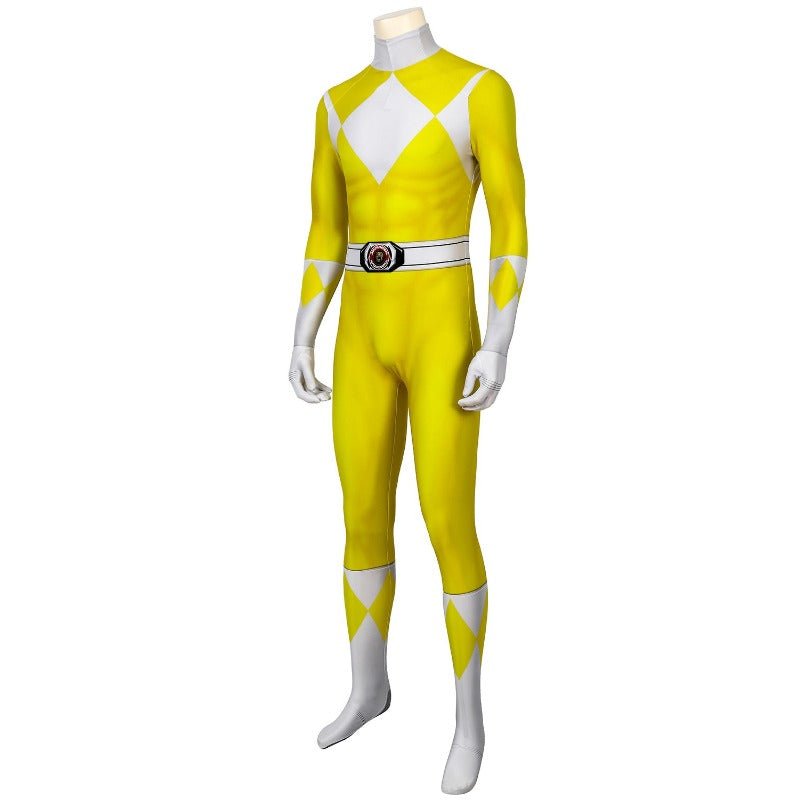 Traje de Cosplay Ranger Amarillo MMPR - Inspirado en Power Rangers - Fantasia Cosera