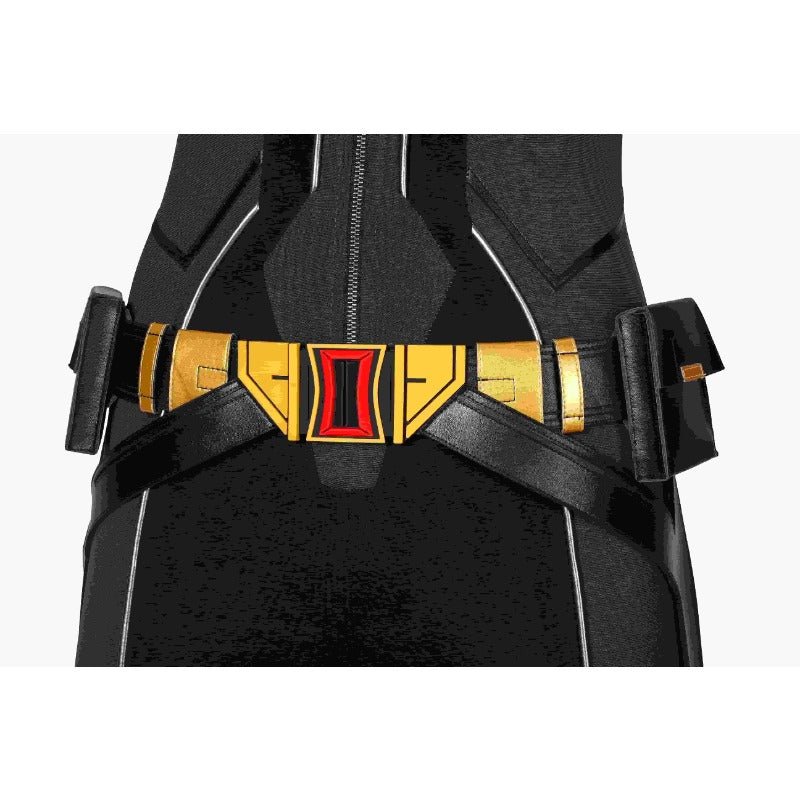 Traje de Cosplay Black Widow Natasha Romanoff para Halloween - Negro Estampado - Fantasia Cosera