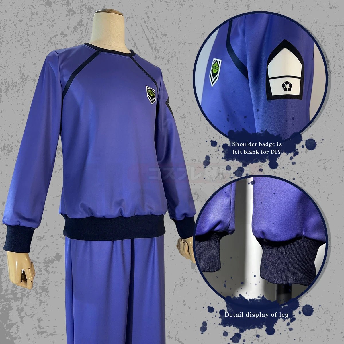 Pijamas Cosplay Blue Lock Reo Nagi Bachira Isagi Chigiri con Bordado en el Pecho - Fantasia Cosera