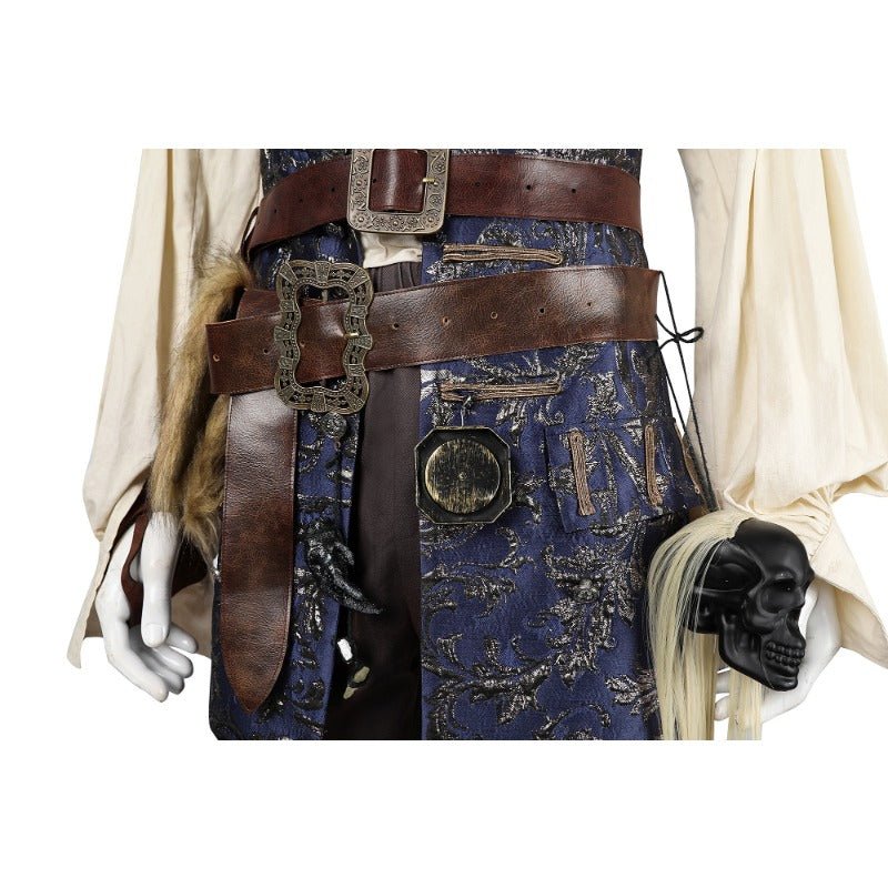 Traje de Cosplay de Captain Jack Sparrow - Disfraz de Pirata de Alta Calidad para Adultos en Halloween - Fantasia Cosera