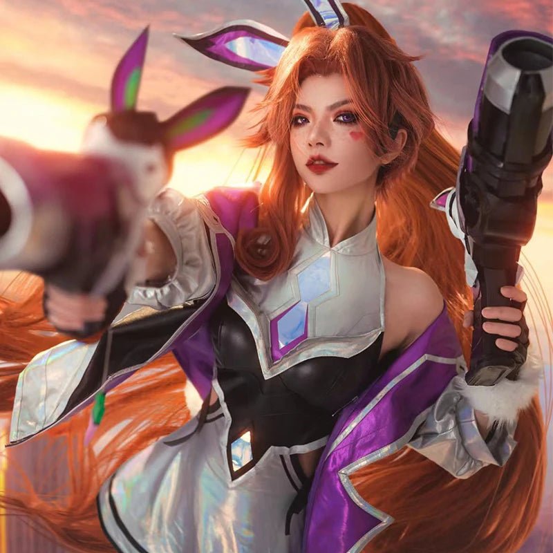 Traje de Cosplay LOL Battle Bunny Miss Fortune - Juego LOL Traje de Cosplay Mujer - Fantasia Cosera