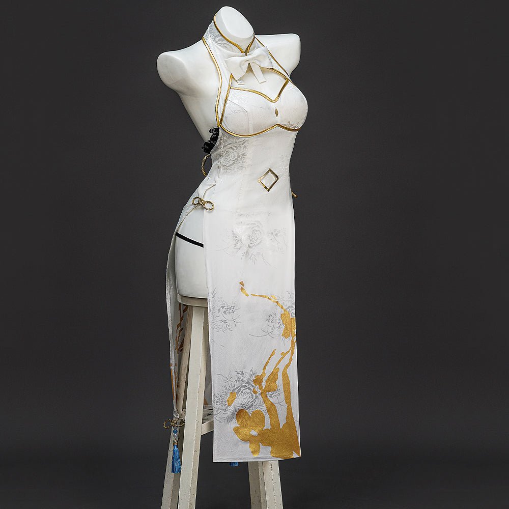 Traje de Cosplay de Emilia de Re:Zero para Mujeres – Vestido de Anime con Tocado para Halloween y Fiestas - Fantasia Cosera