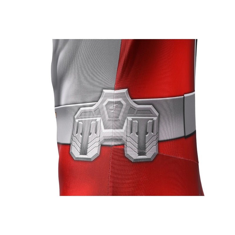 Traje de Cosplay de Red Ranger KISHIRYU SENTAI RYUSOULGER en Spandex - Fantasia Cosera