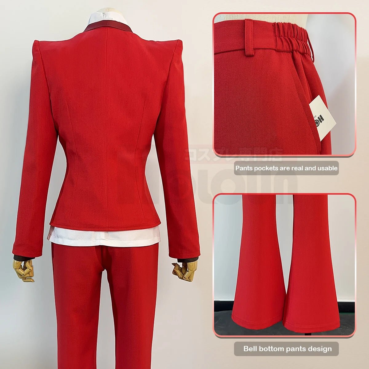 Disfraz de Cosplay de Charlie Morningstar de Hazbin Hotel con Peluca, Camisa, Pantalones y Accesorios para Halloween y Convenciones - Fantasia Cosera