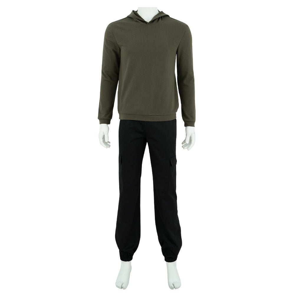 Chaqueta Verde Ejército del Acertijo Cosplay Disfraz | Abrigo Signo de Interrogación para Halloween - Fantasia Cosera