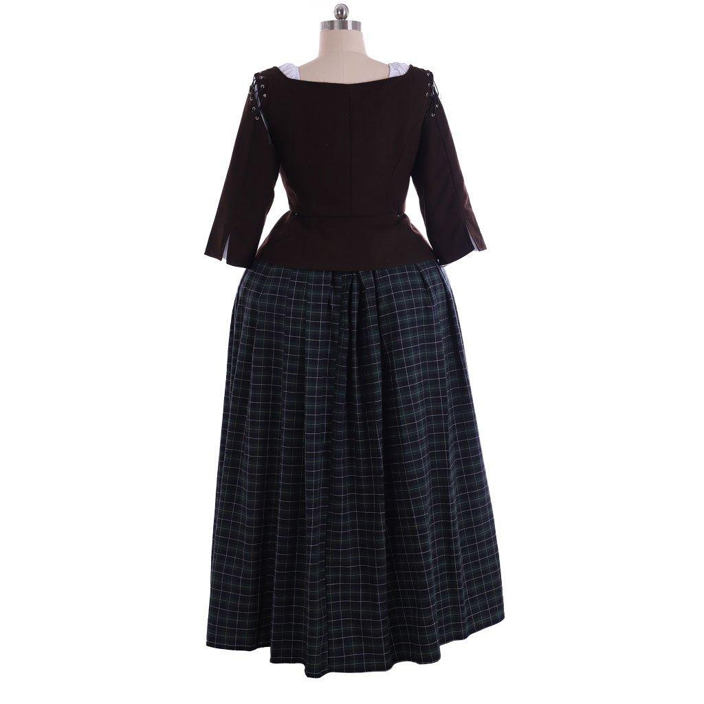Traje de Cosplay de Claire Fraser de Outlander | Vestido Colonial de las Tierras Altas de Escocia para Mujeres Adultas - Fantasia Cosera