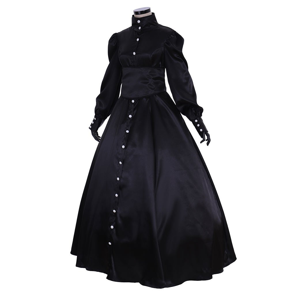 Vestido Renacentista Medieval Negro para Mujer - Estilo Vintage Sur Bella Victoriano - Vestido de Baile para Cosplay - Fantasia Cosera