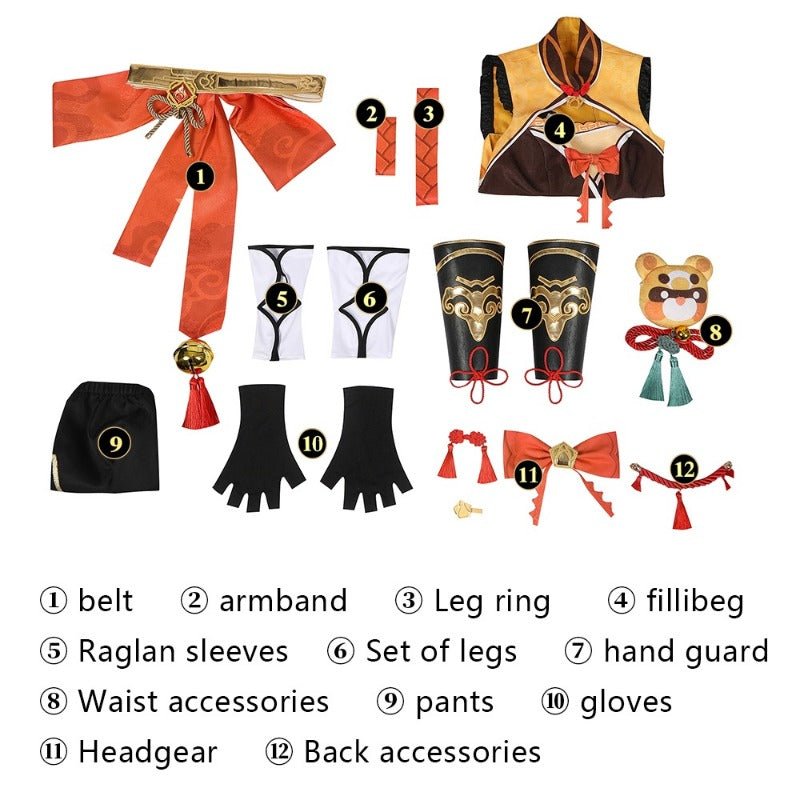 Disfraz de Xiangling de Genshin Impact para Halloween y Carnaval - Fantasia Cosera