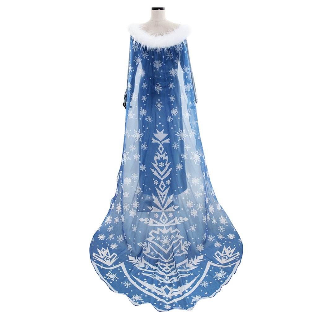 Vestido de Terciopelo de Elsa de Frozen | Disfraz de Cosplay para Mujeres para Halloween - Fantasia Cosera