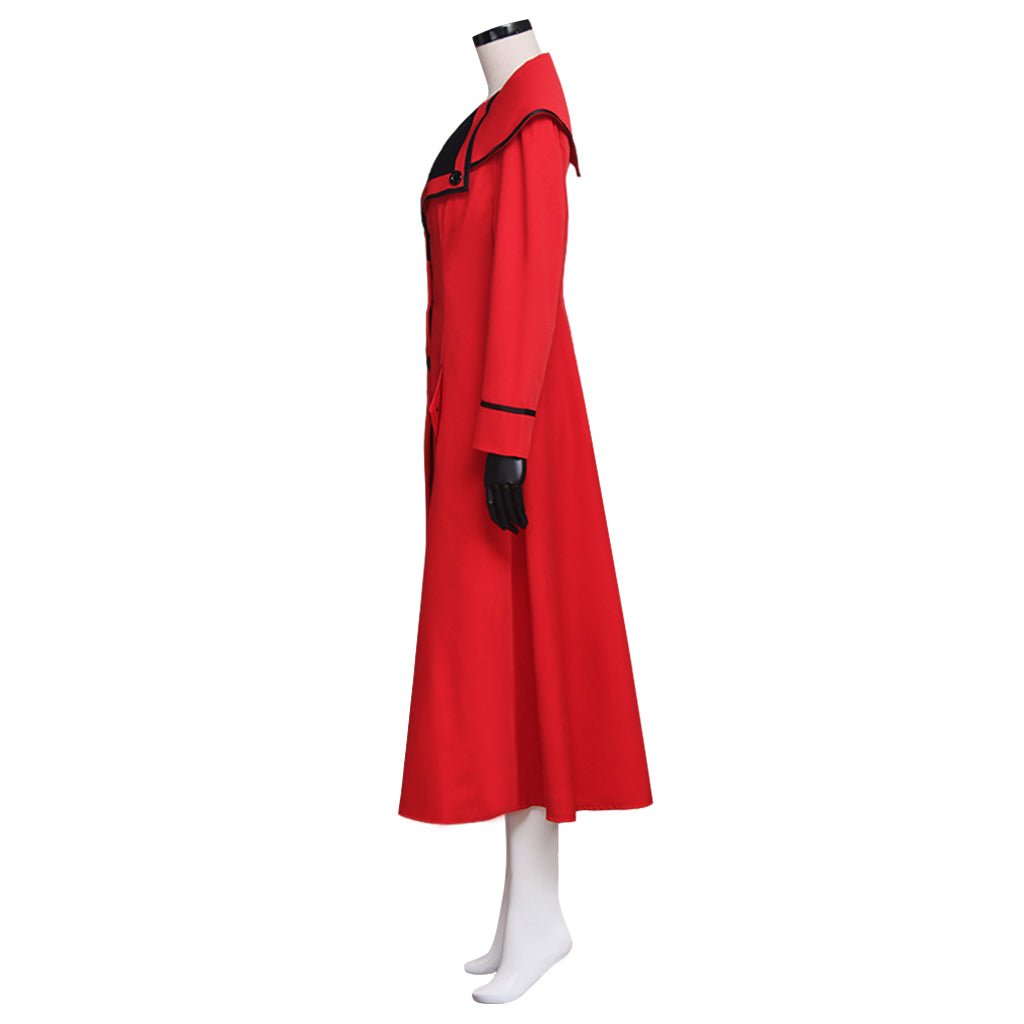 Traje de Cosplay de Mary Poppins Chaqueta Vestido Adulto Negro/Rojo - Fantasia Cosera