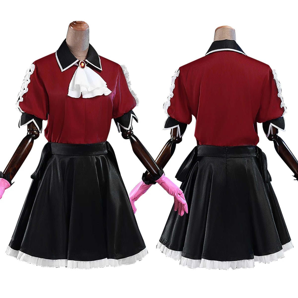 Disfraz de Cosplay de Arima Kana de OSHI NO KO con Peluca, Camisa, Falda y Red de Rosa - Fantasia Cosera