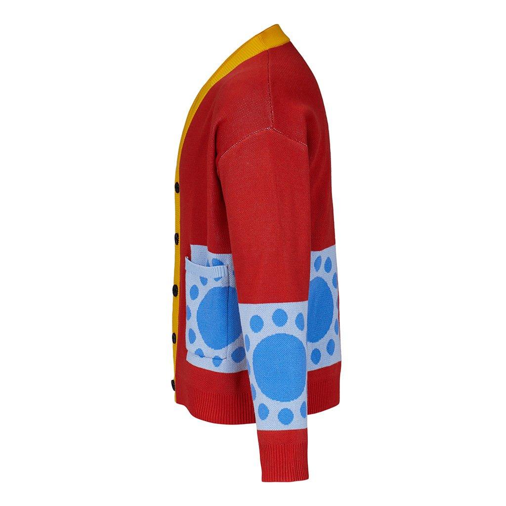 Suéter de Cosplay de Luffy del País Wano | Cardigan Anime para Adultos | Abrigo de Cosplay para Halloween - Fantasia Cosera