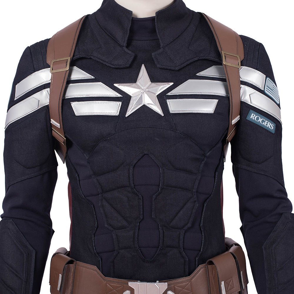 Traje de Cosplay de Captain America de Avengers: Endgame - Réplica de Película de Alta Calidad - Fantasia Cosera