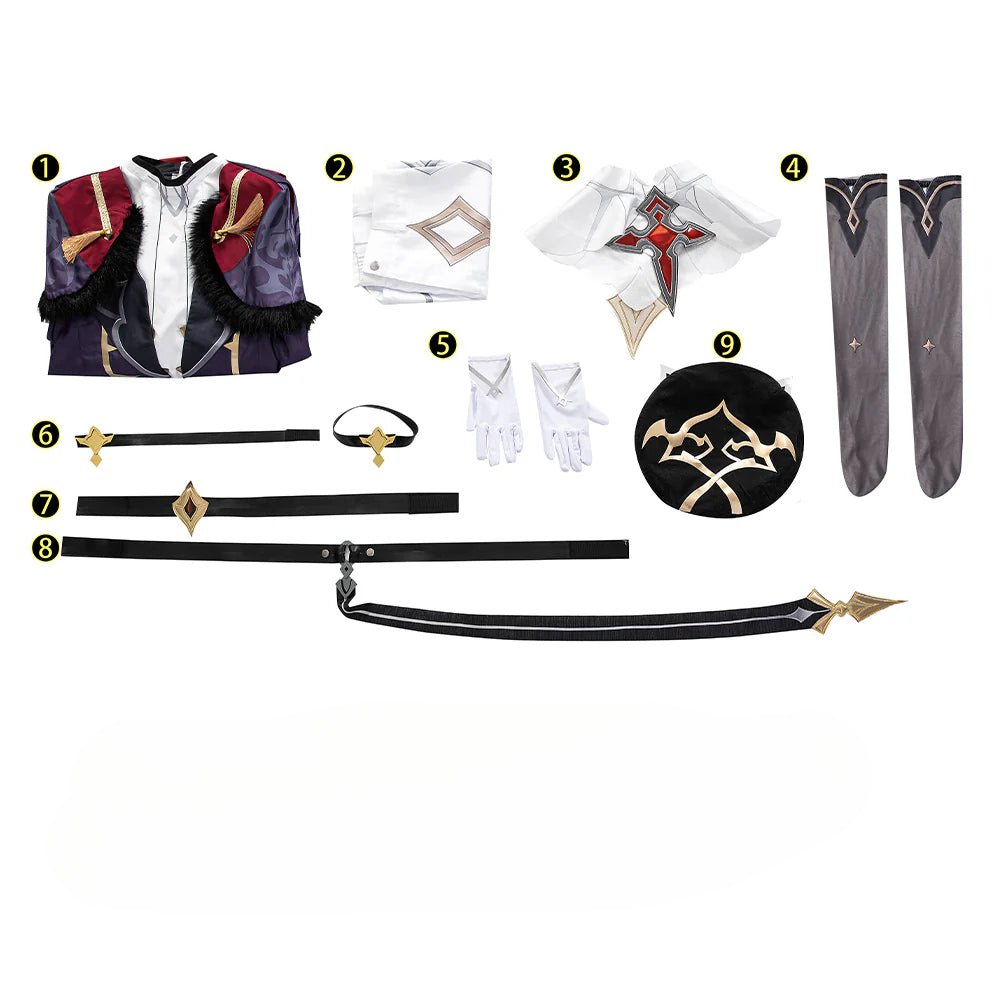 Traje de Cosplay de Lisa de Genshin Impact para Hombres - Fantasia Cosera