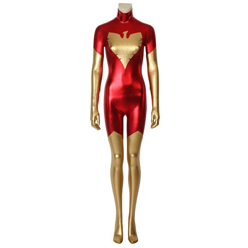 Traje de Cosplay de Jean Grey Fénix Oscura - X-Men, Traje Rojo de Spandex - Fantasia Cosera