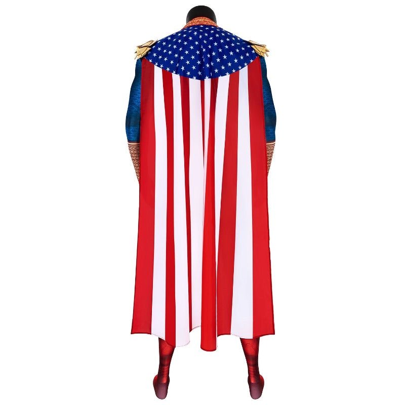 Traje de Homelander con Capa para Hombre – Disfraz de Ben Soldier para Halloween - Fantasia Cosera